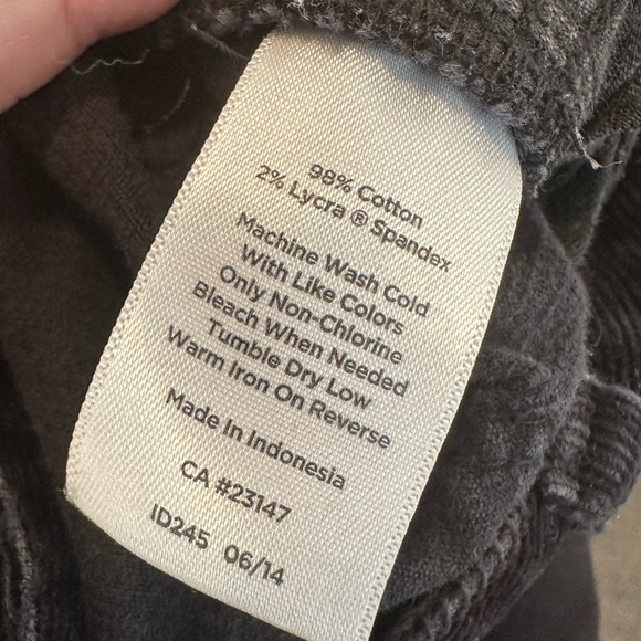 Talbots Corduroy Pants Curvy 14 Petite Black - Picture 4 of 6